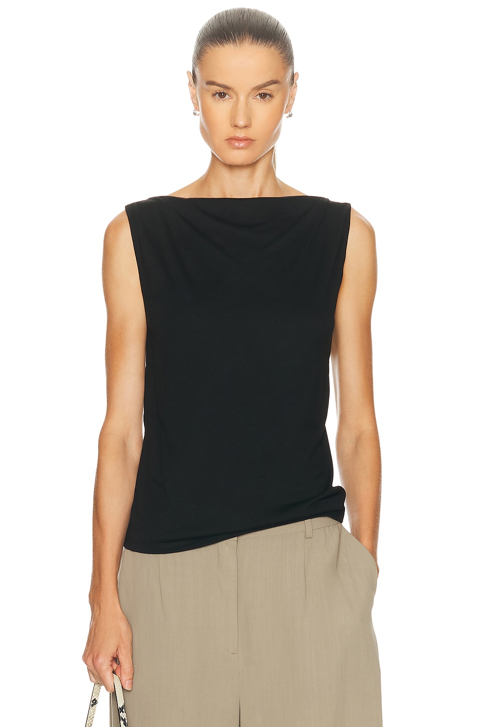 Image 1 of House of Dagmar Square Neck Top in Black