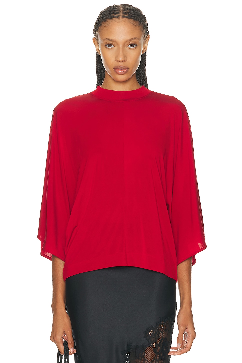 House Of Dagmar Jersey Kimono Top In Red
