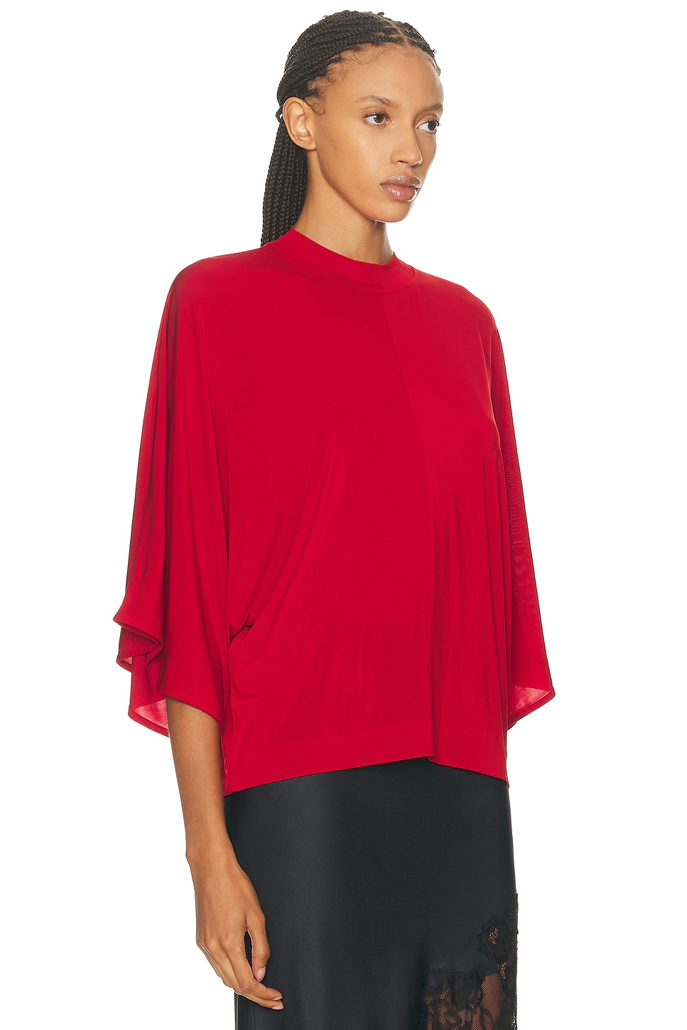 House Of Dagmar Jersey Kimono Top In Red