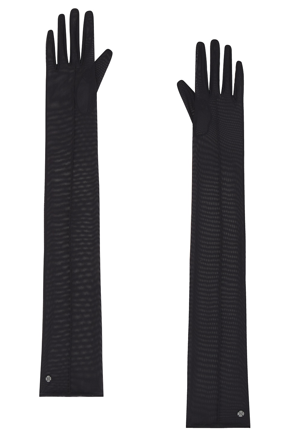 Handsome Stockholm Mesh Long Gloves In Black