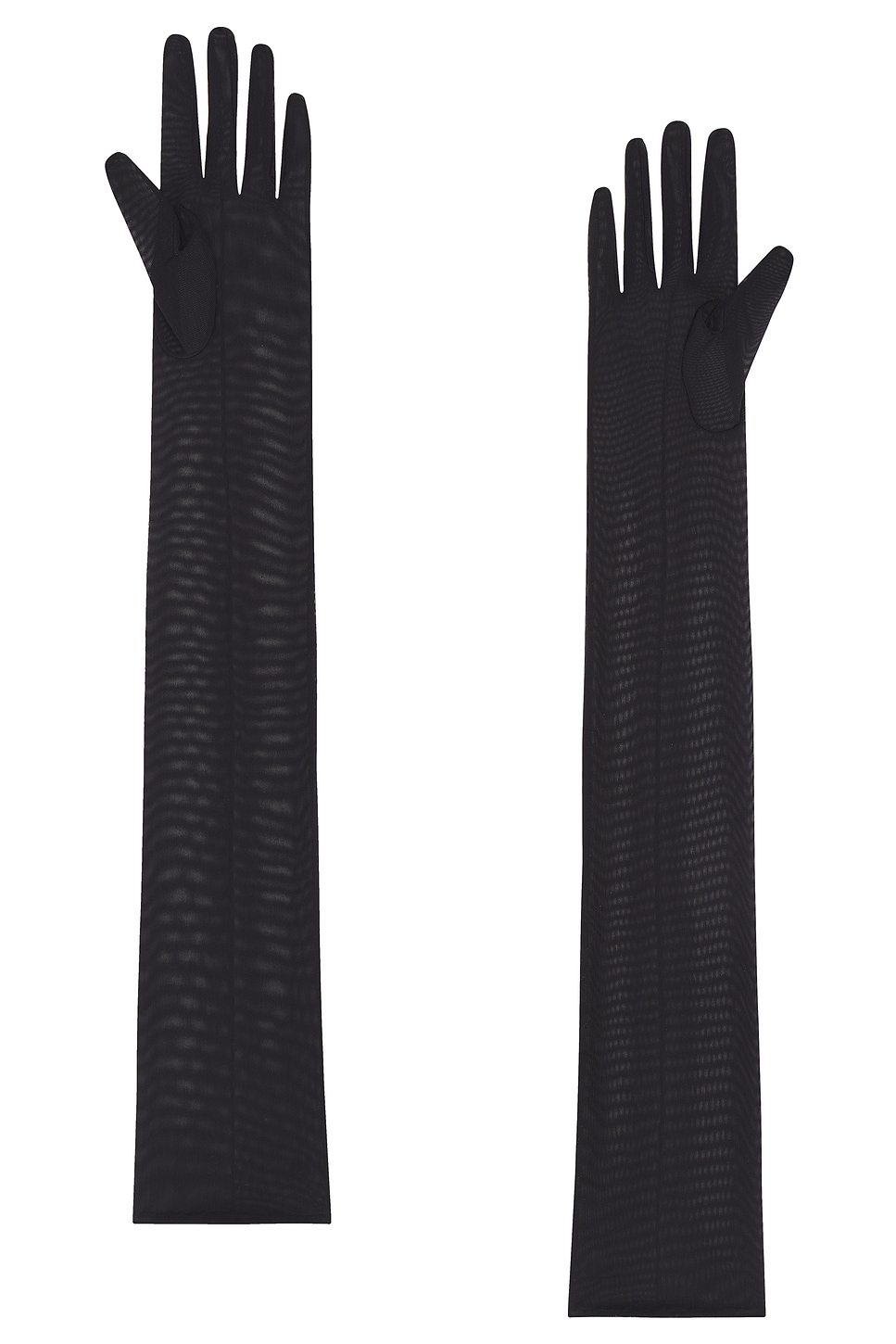 Handsome Stockholm Mesh Long Gloves In Black