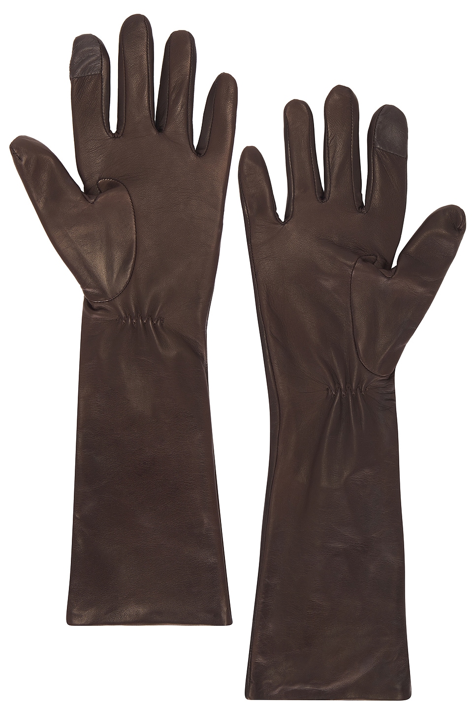Handsome Stockholm Essential Long Gloves In Brown