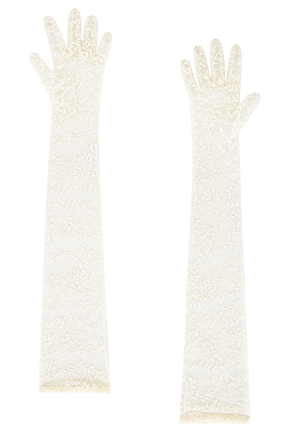 Handsome Stockholm Lace Extra Long Gloves In White