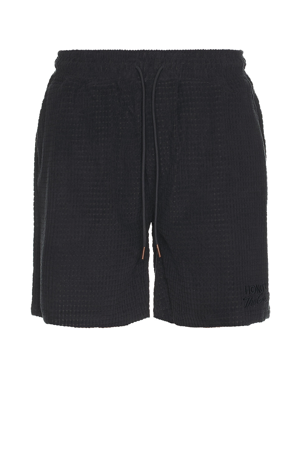 Textured Knit Short in Black