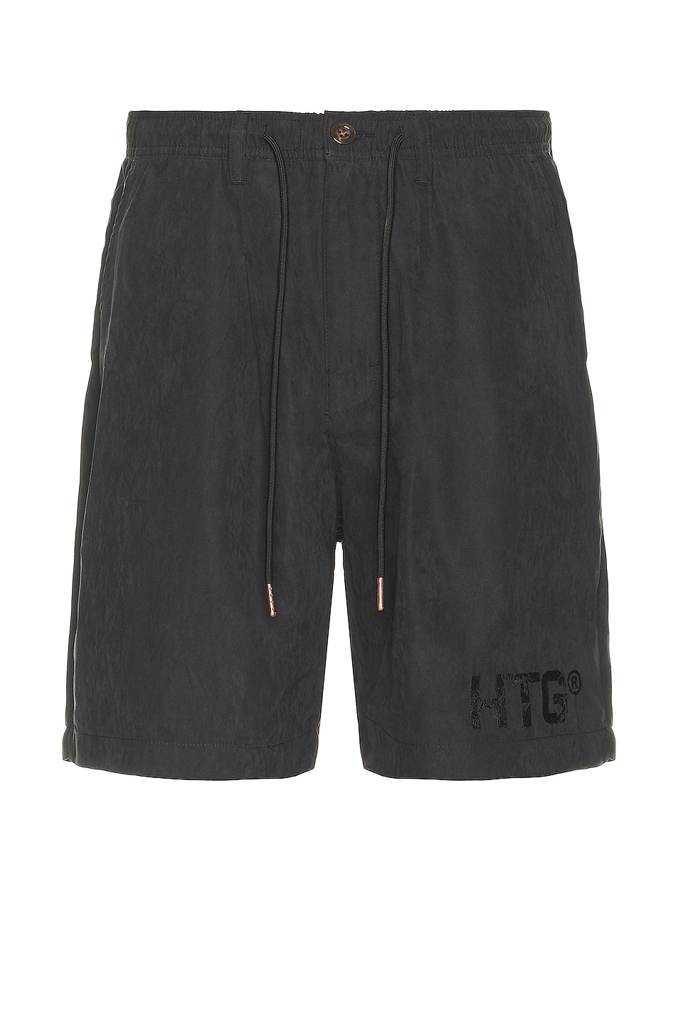 Image 1 of Honor The Gift Brand Poly Shorts in Black