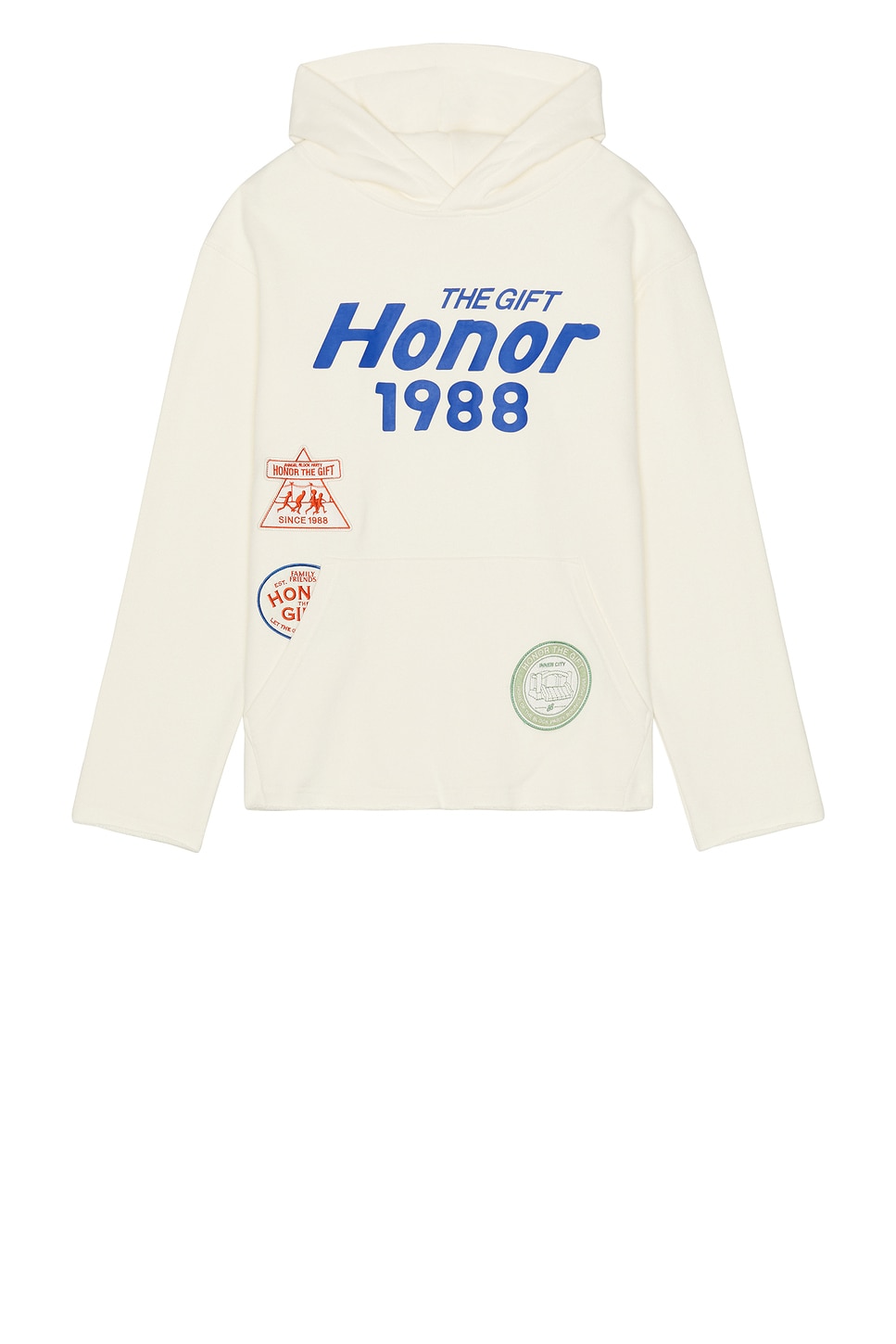 Image 1 of Honor The Gift Patchwork Party Hoodie in Bone