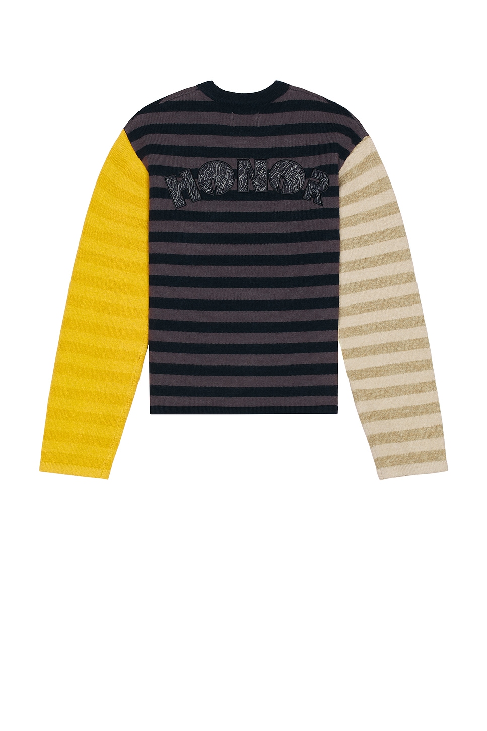 Image 1 of Honor The Gift Multi Stripe Crew Neck Sweater in Navy