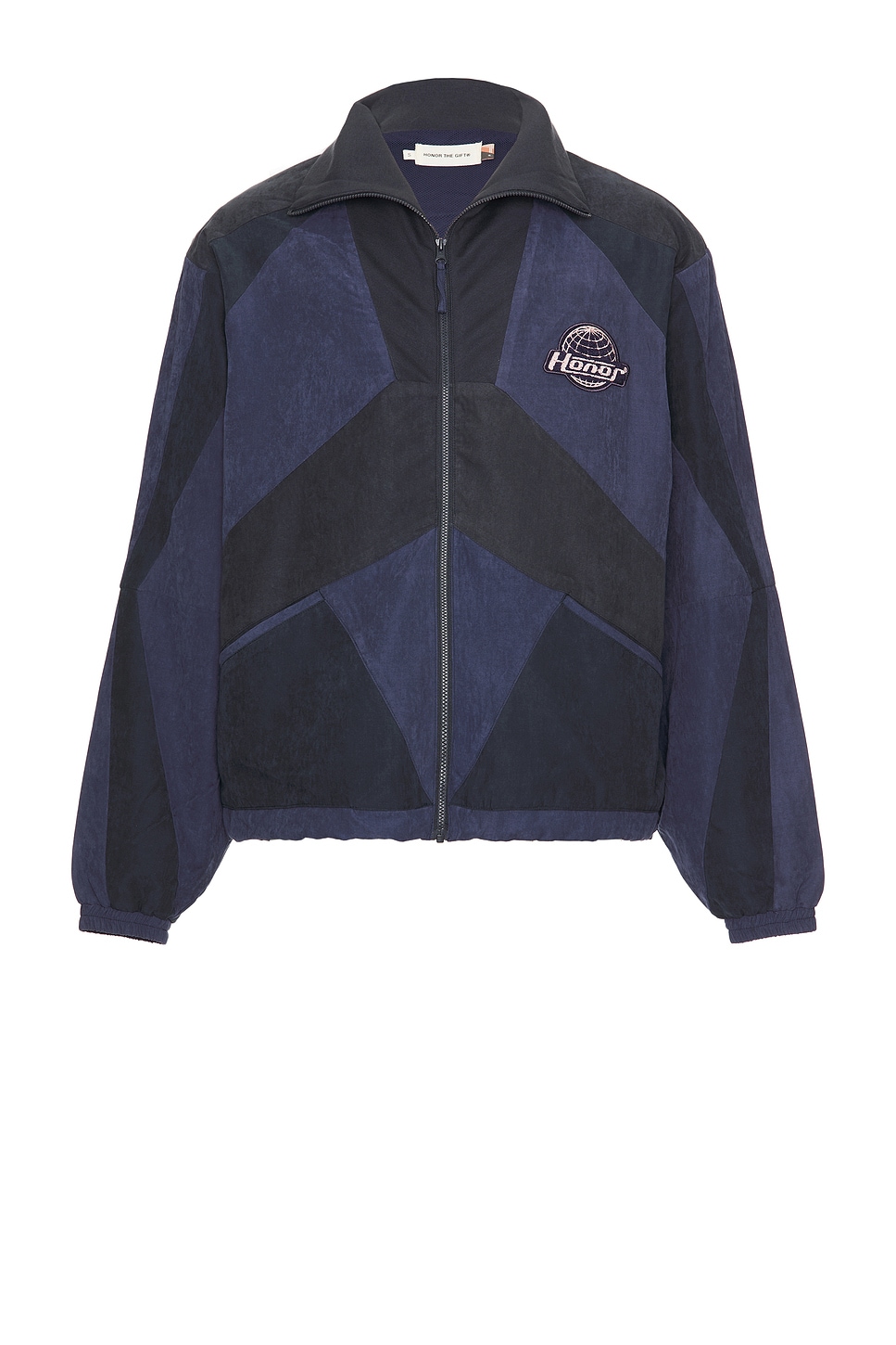 Color Block Full Zip in Navy