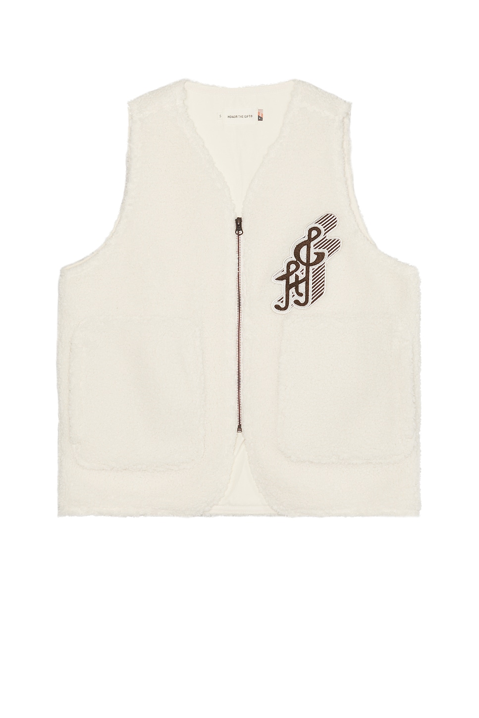 Teddy Notes Vest in Cream