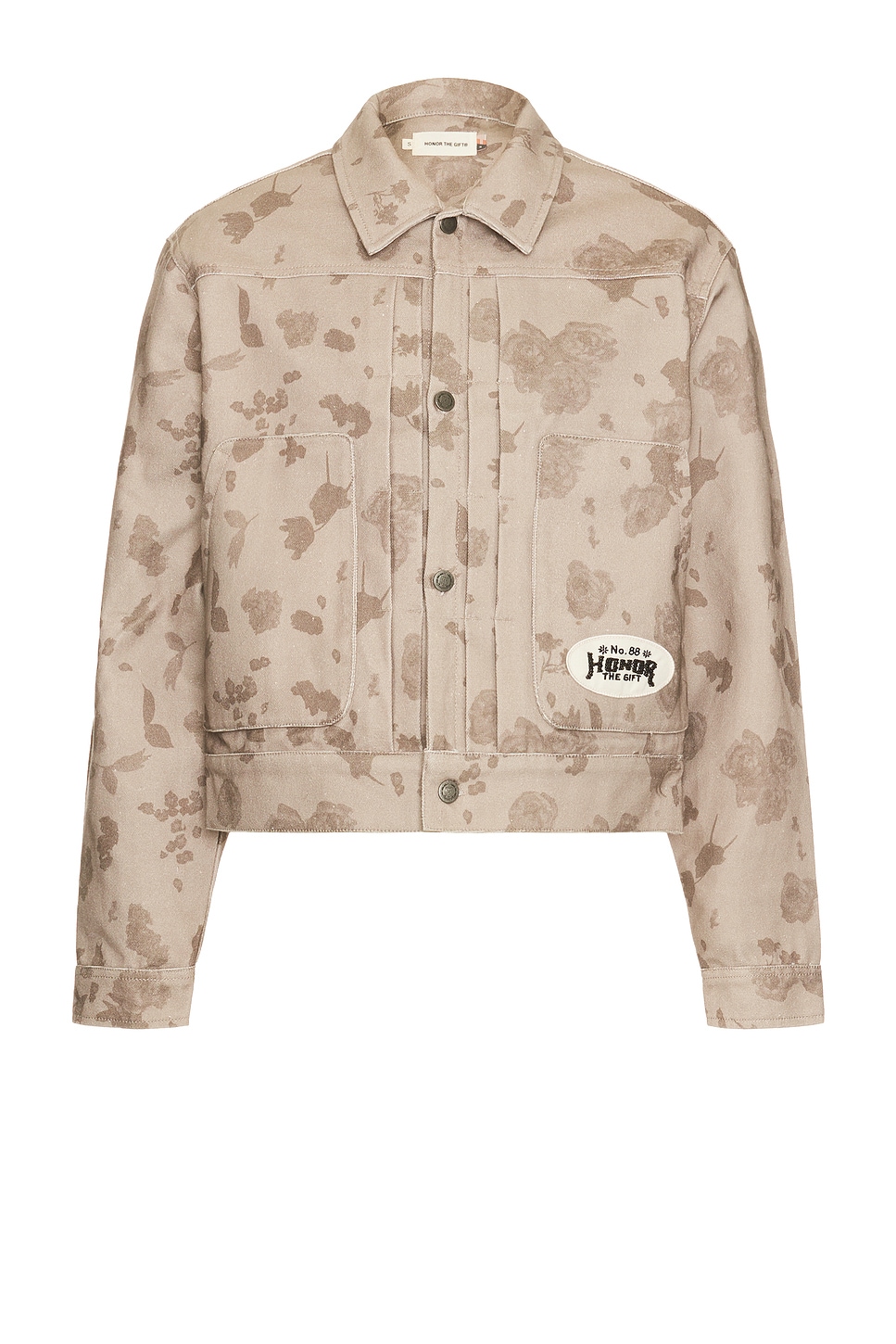 Image 1 of Honor The Gift Tonal Floral Jacket in Pebble