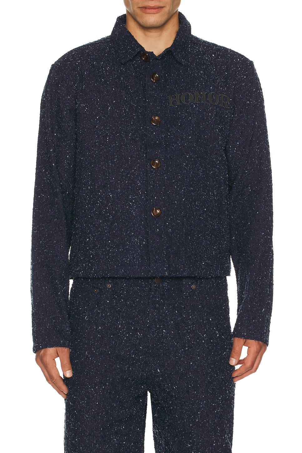 Image 1 of Honor The Gift Nep Yarn Chacket in Navy