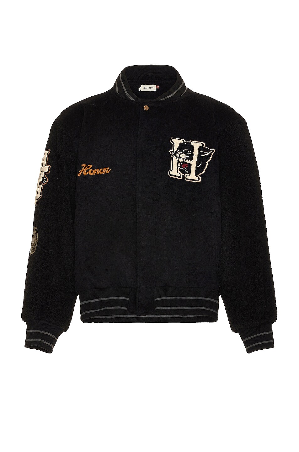 Image 1 of Honor The Gift Letterman Jacket in Black