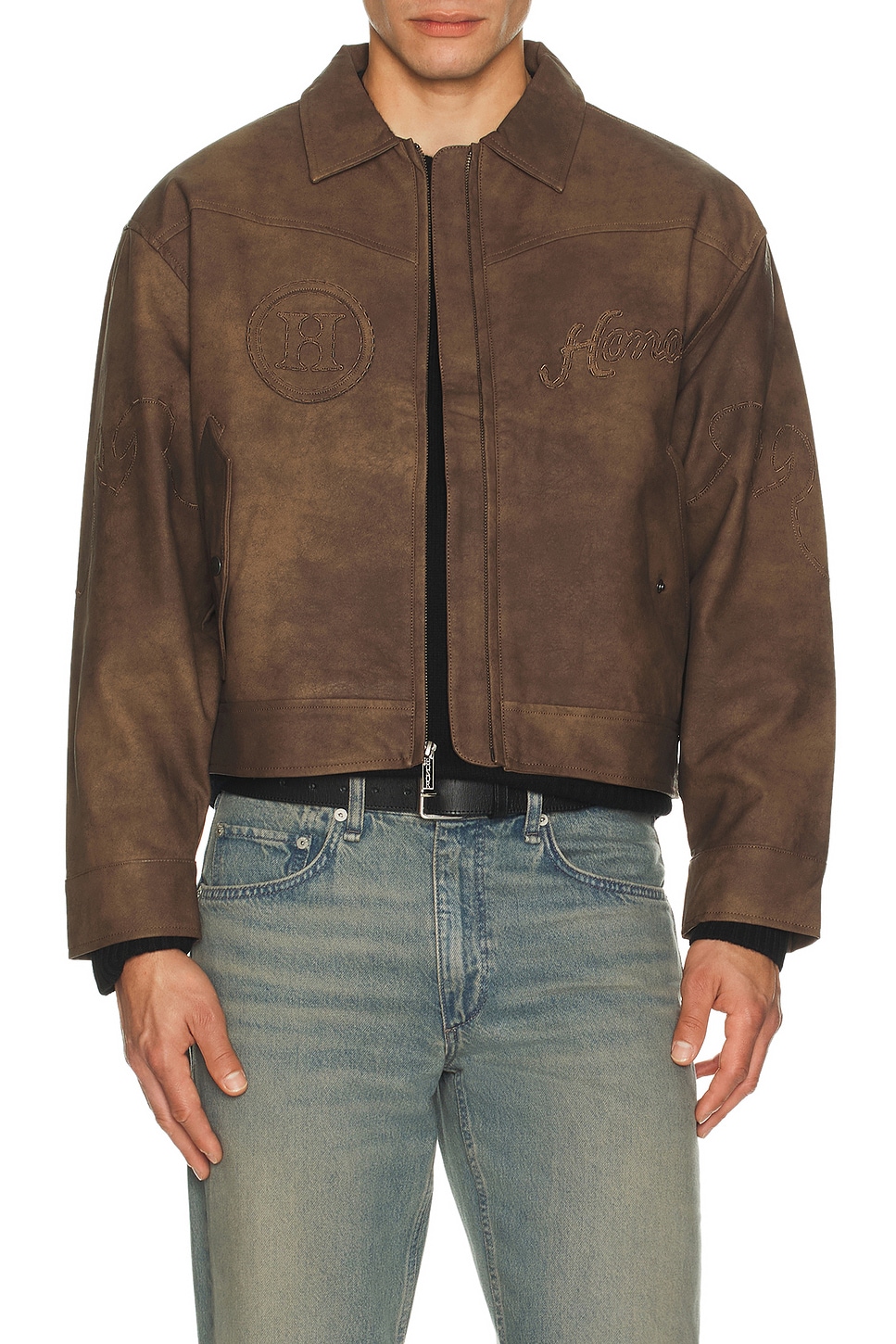 Image 1 of Honor The Gift Aged Jacket in Brown