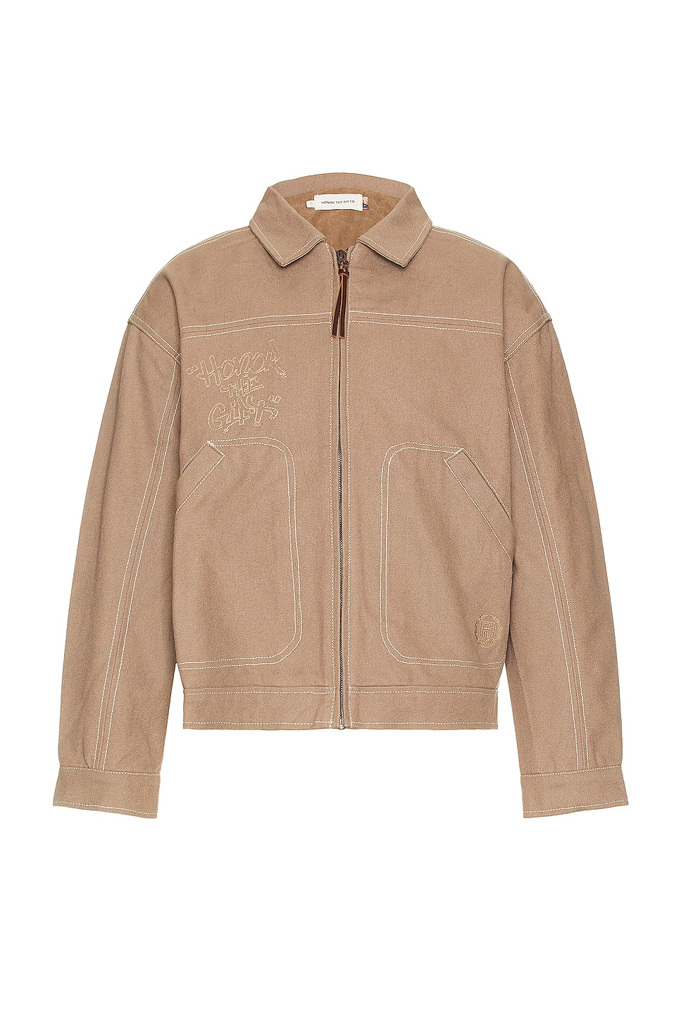 Image 1 of Honor The Gift Script Carpenter Jacket in Light Brown