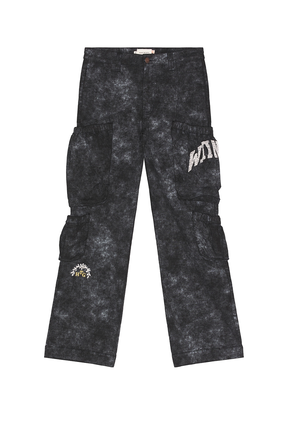 Image 1 of Honor The Gift Twill Cargo Wide Leg in Black