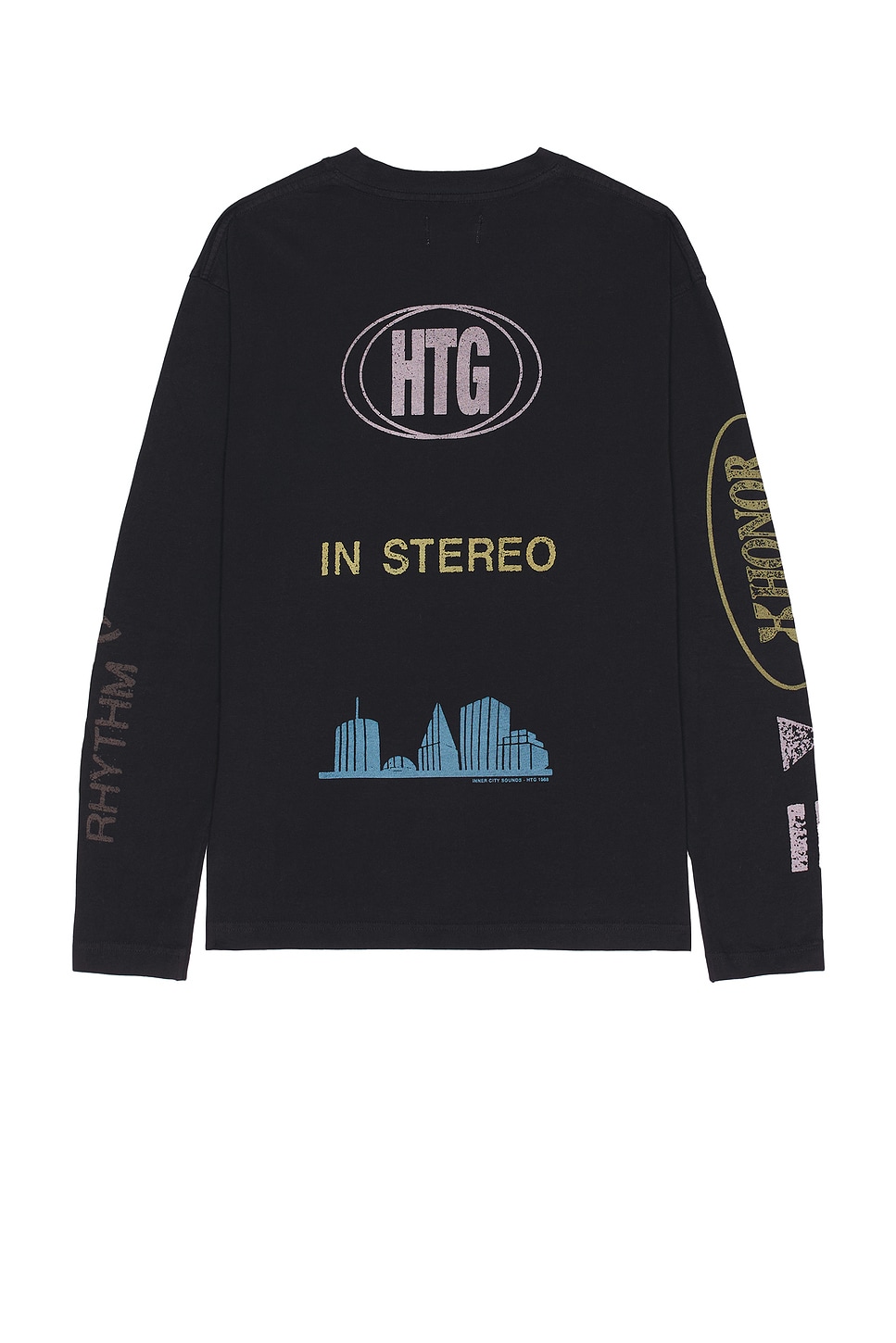 Shop Honor The Gift Vibrations Long Sleeve Tee In Black