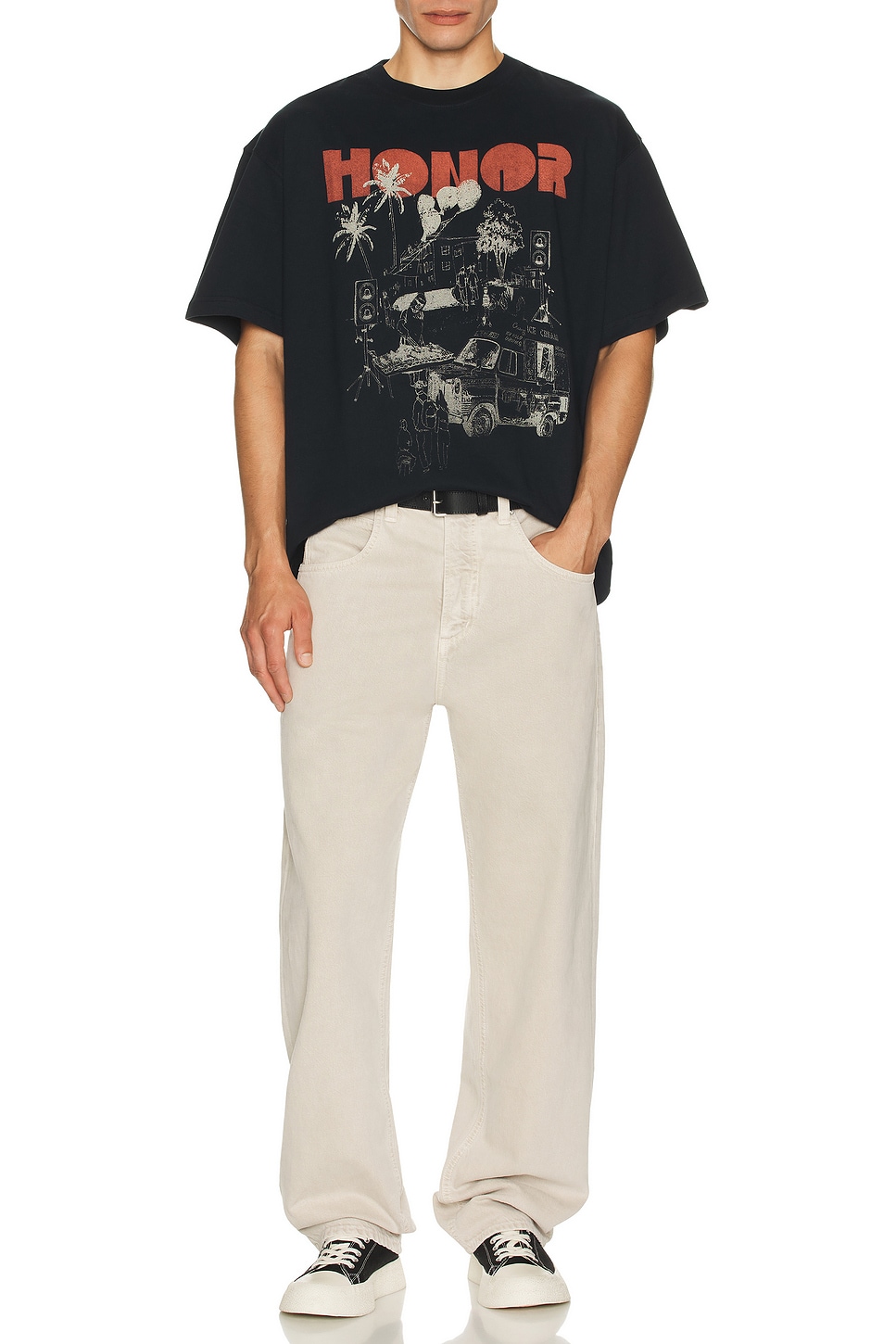 Image 1 of Honor The Gift Block Party Tee in Black