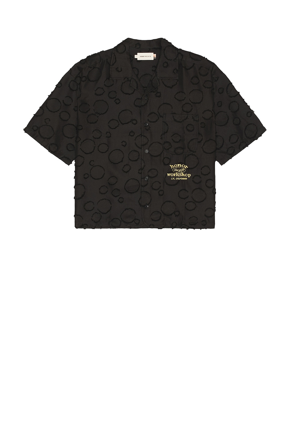 Image 1 of Honor The Gift Polka Dot Camp Shirt in Black