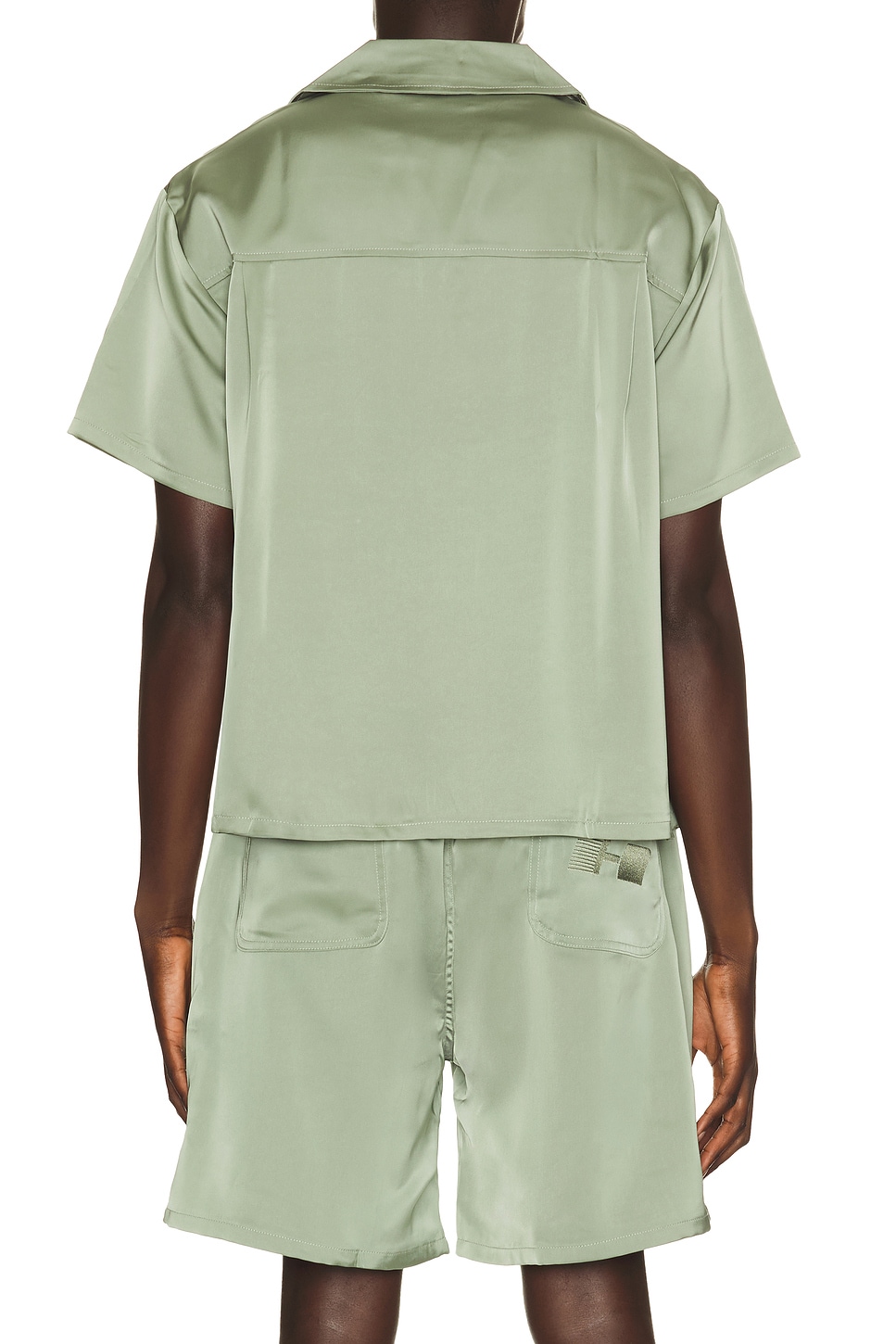 Honor The Gift Satin Chest Logo Camp Collar Shirt | Thumbnail 7 Honor The Gift Satin Chest Logo Camp Collar Shirt | Thumbnail 7