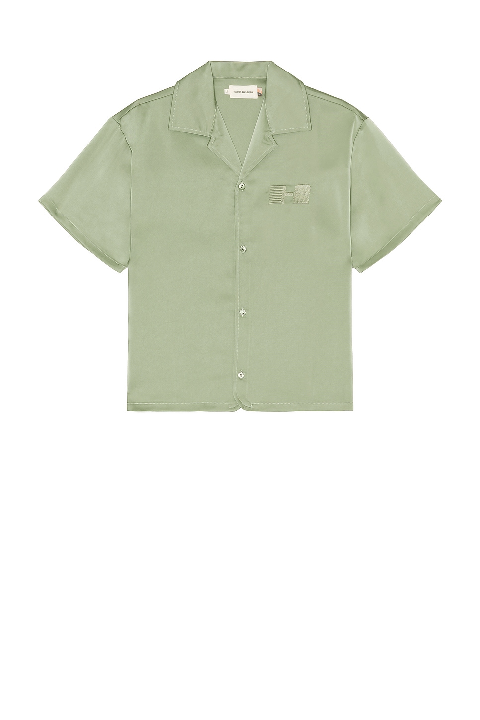 Honor The Gift Satin Chest Logo Camp Collar Shirt | Thumbnail 9 Honor The Gift Satin Chest Logo Camp Collar Shirt | Thumbnail 9