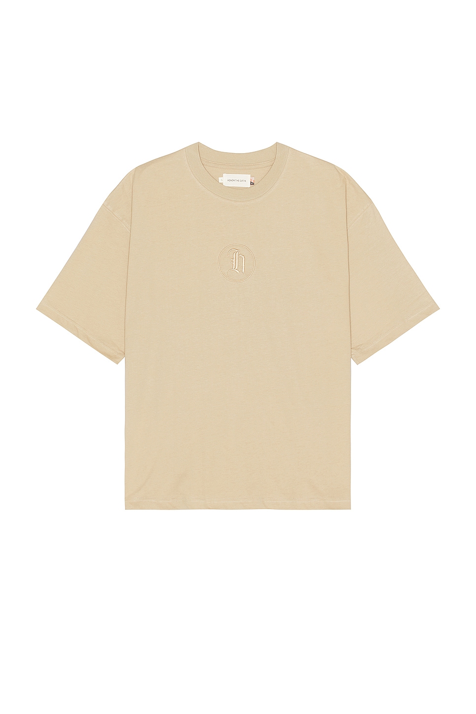 H Stamp Box Tee in Brown