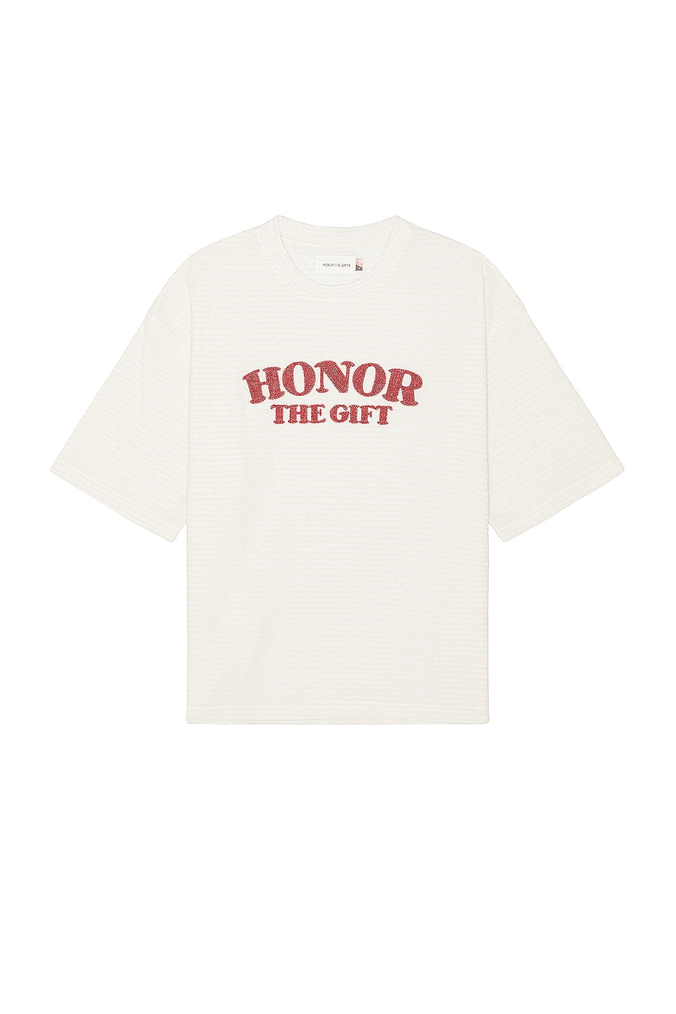 Image 1 of Honor The Gift A-spring Stripe Box Tee in Bone