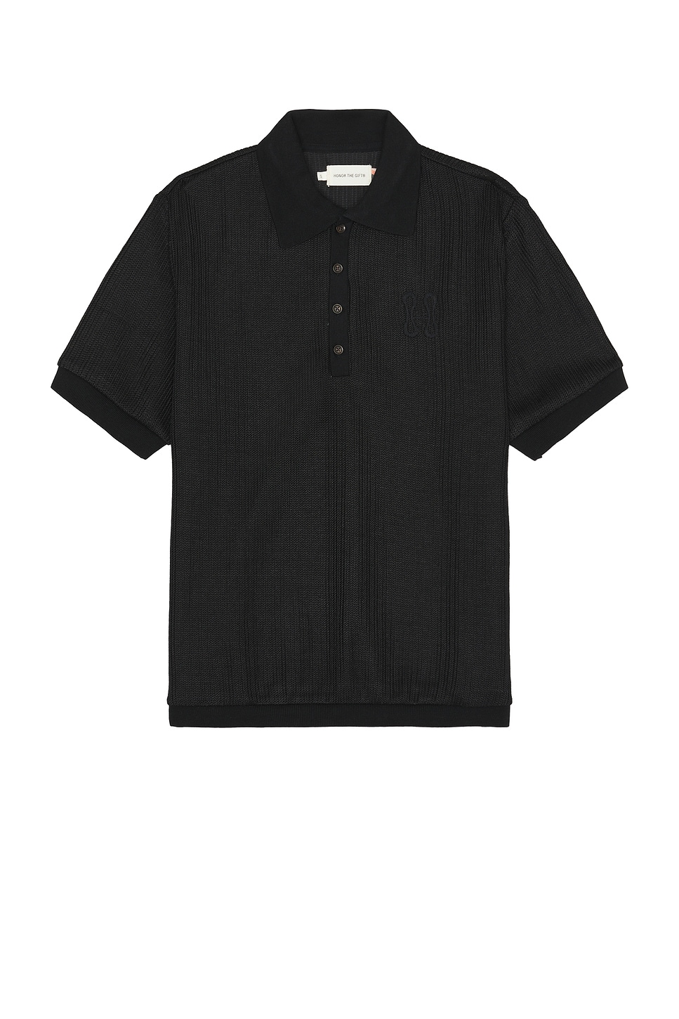Image 1 of Honor The Gift Knit Polo in Black