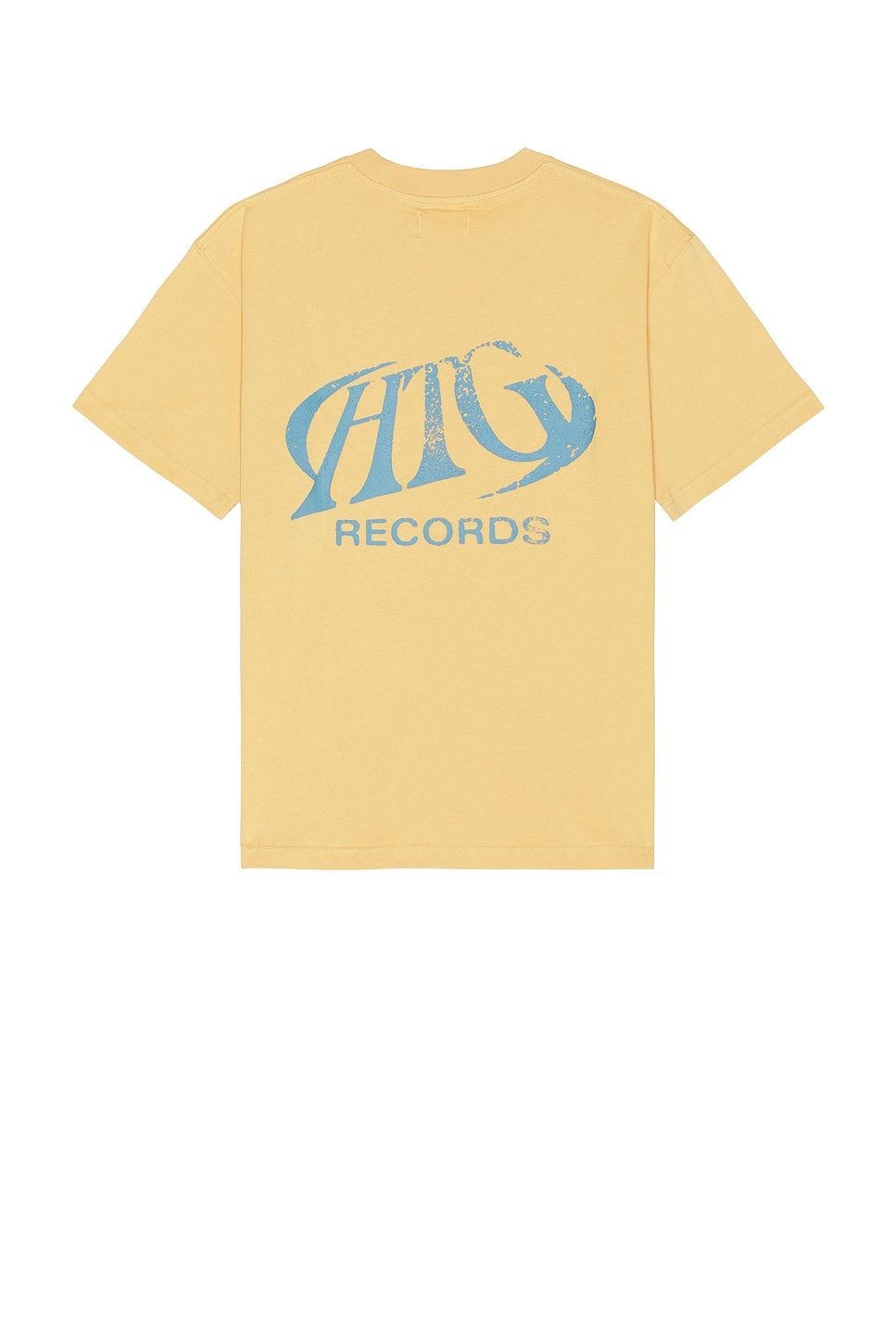 Shop Honor The Gift Records Oval Logo Tee In Yellow