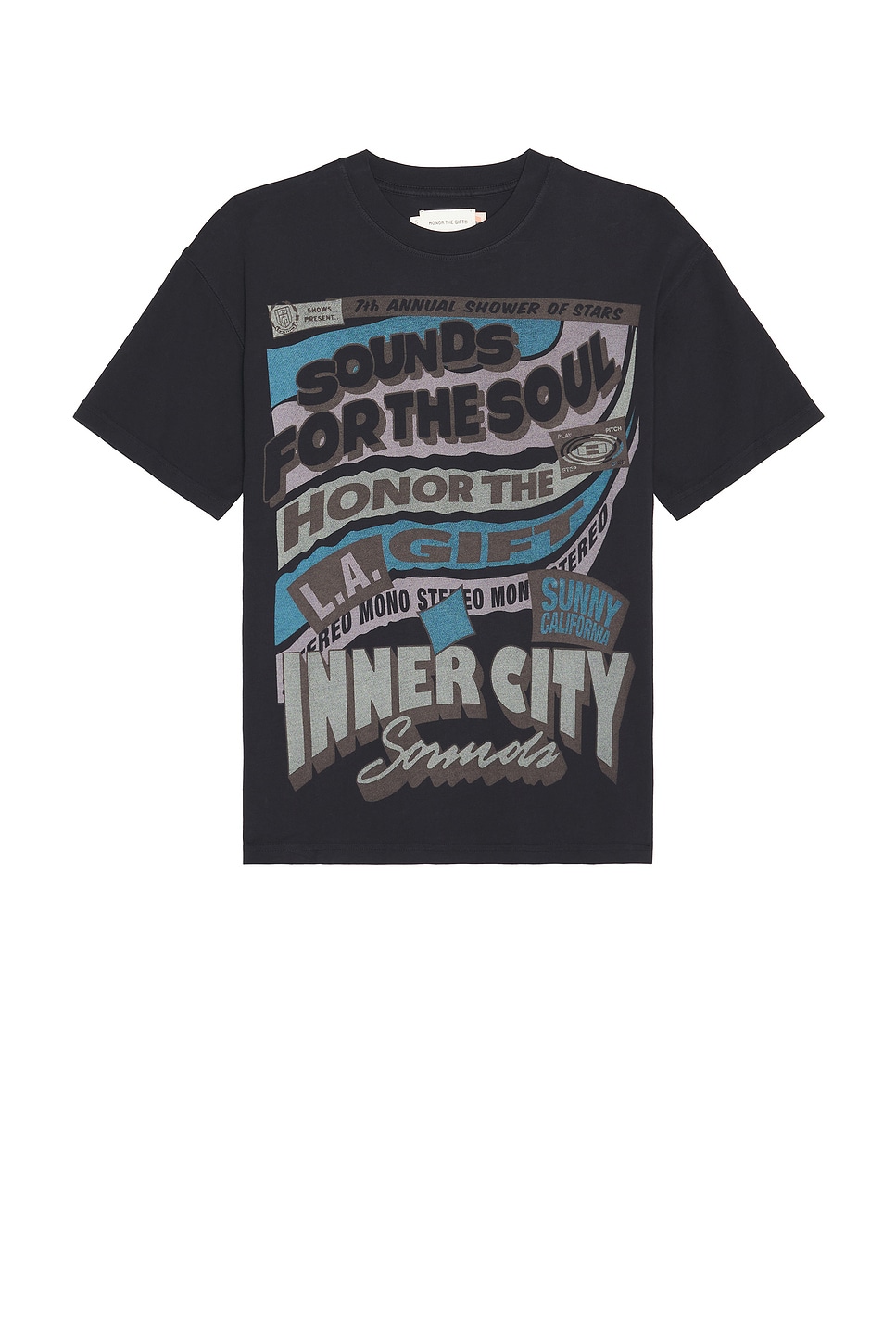 Image 1 of Honor The Gift Sounds For The Soul Tee in Black