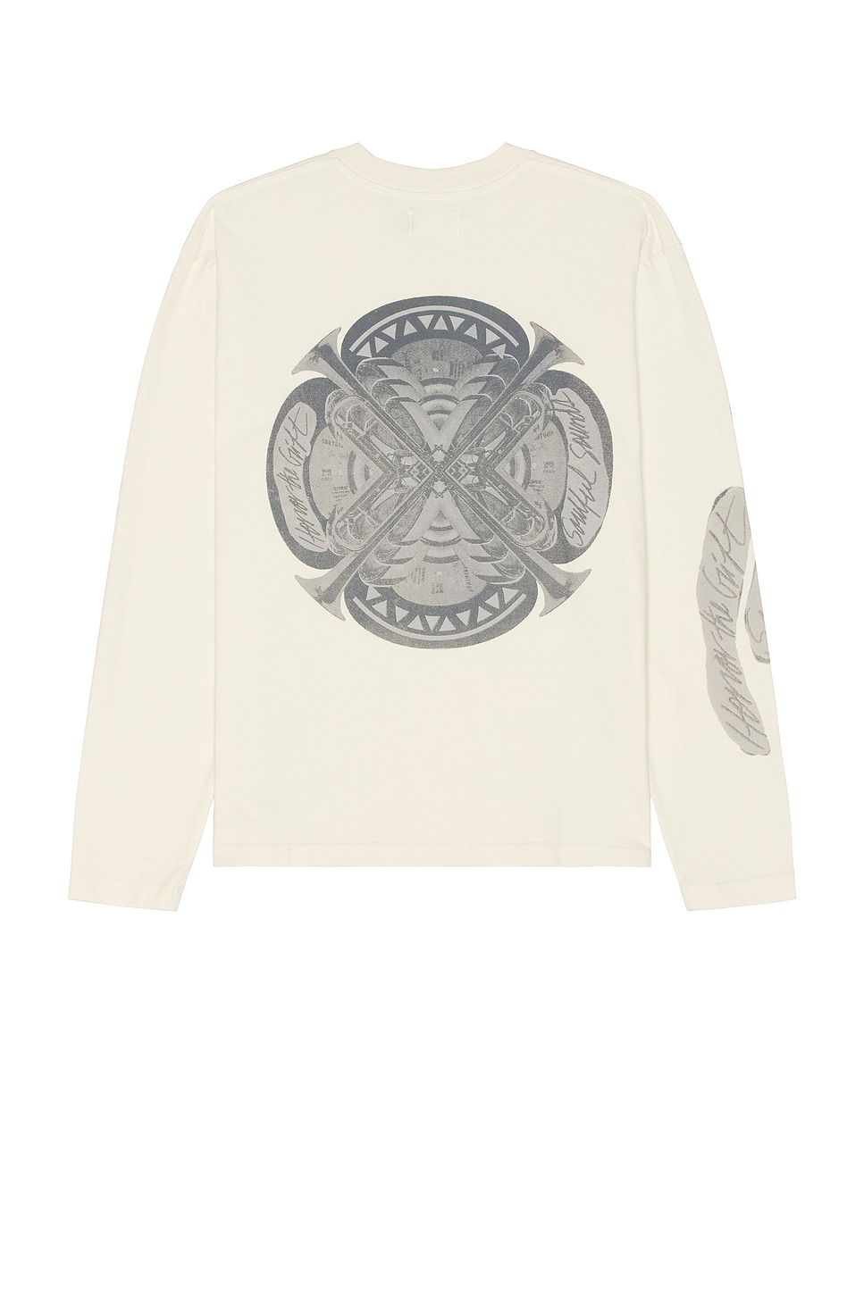 Image 1 of Honor The Gift Long Sleeve Music Collage Tee in Cream