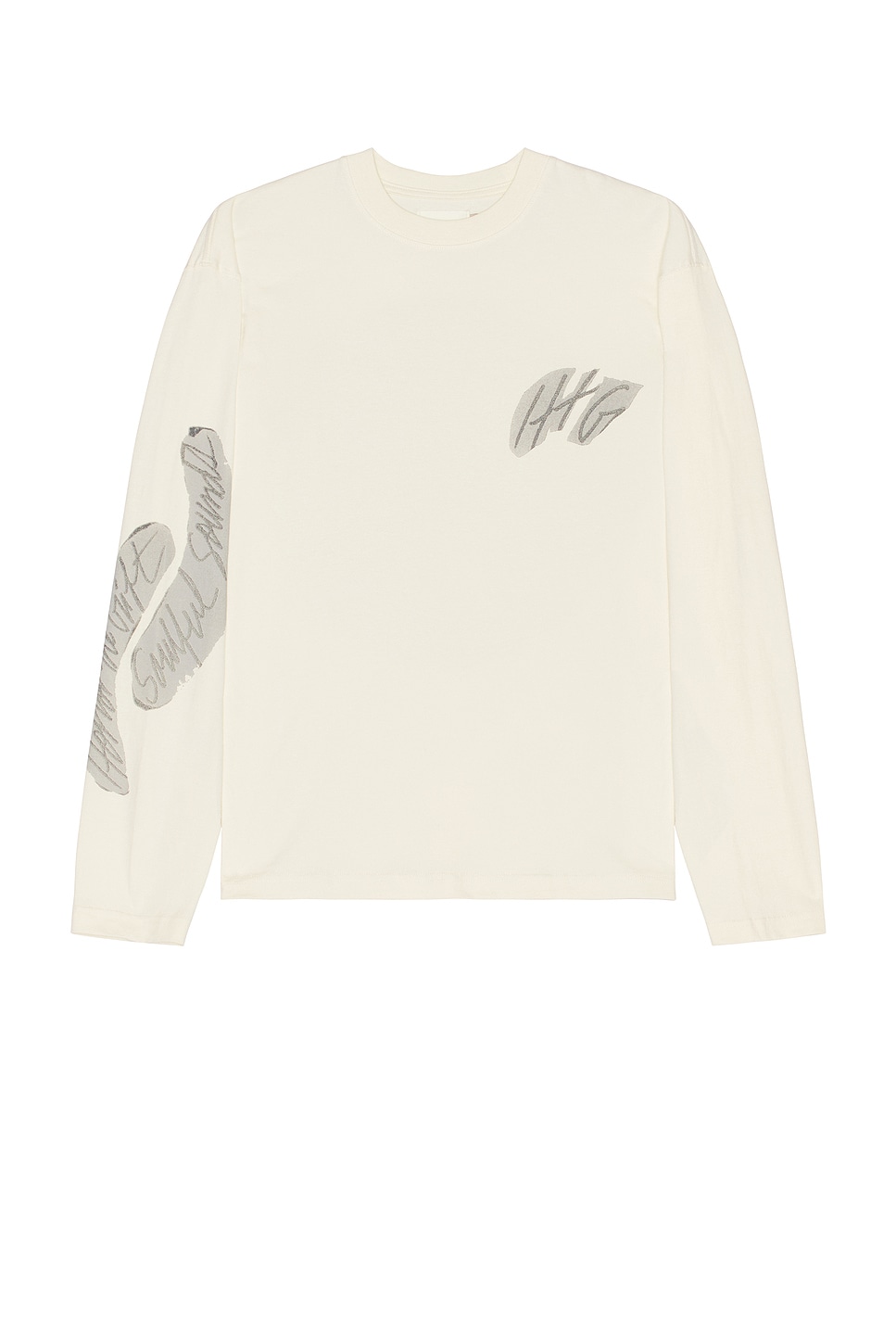 Shop Honor The Gift Long Sleeve Music Collage Tee In Cream