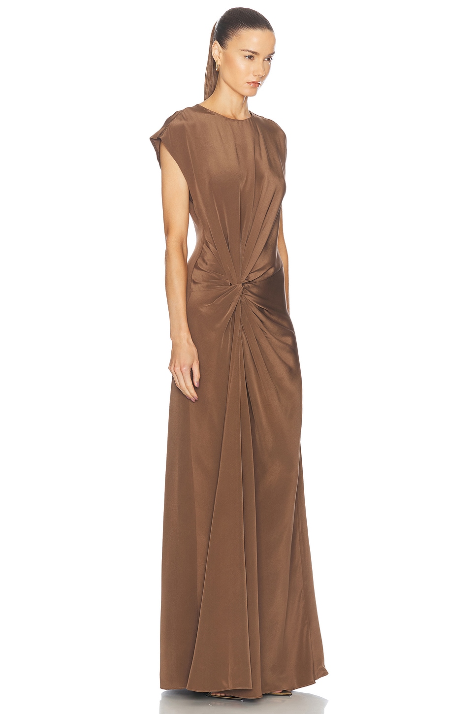 Shop Heirlome Sylvia Dress In Dark Taupe