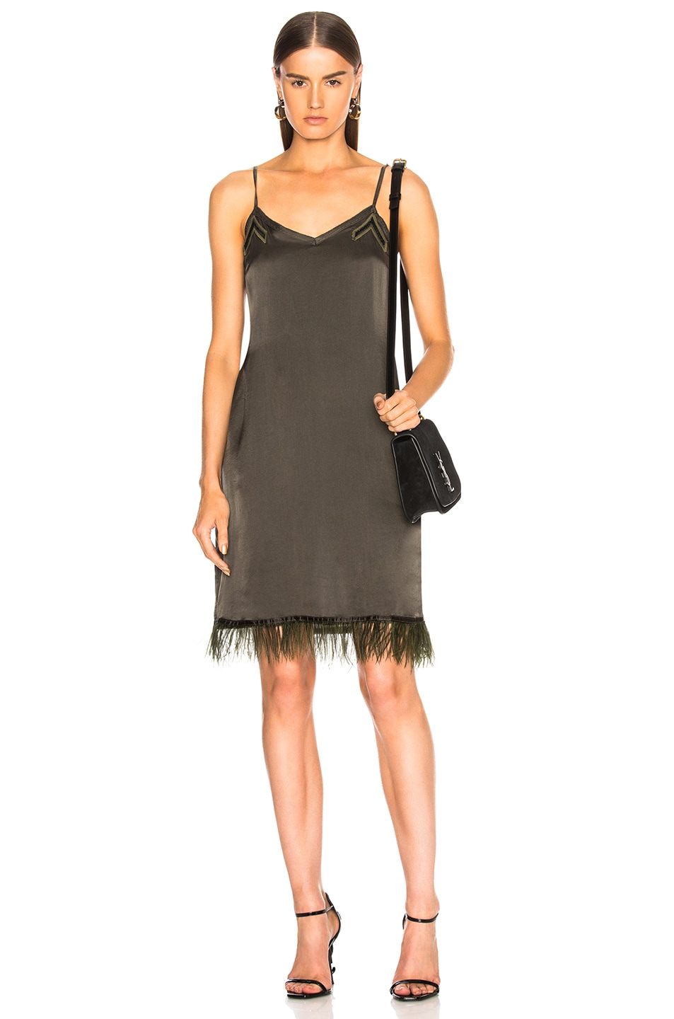 Image 1 of HISTORY REPEATS Slip Dress in Charcoal