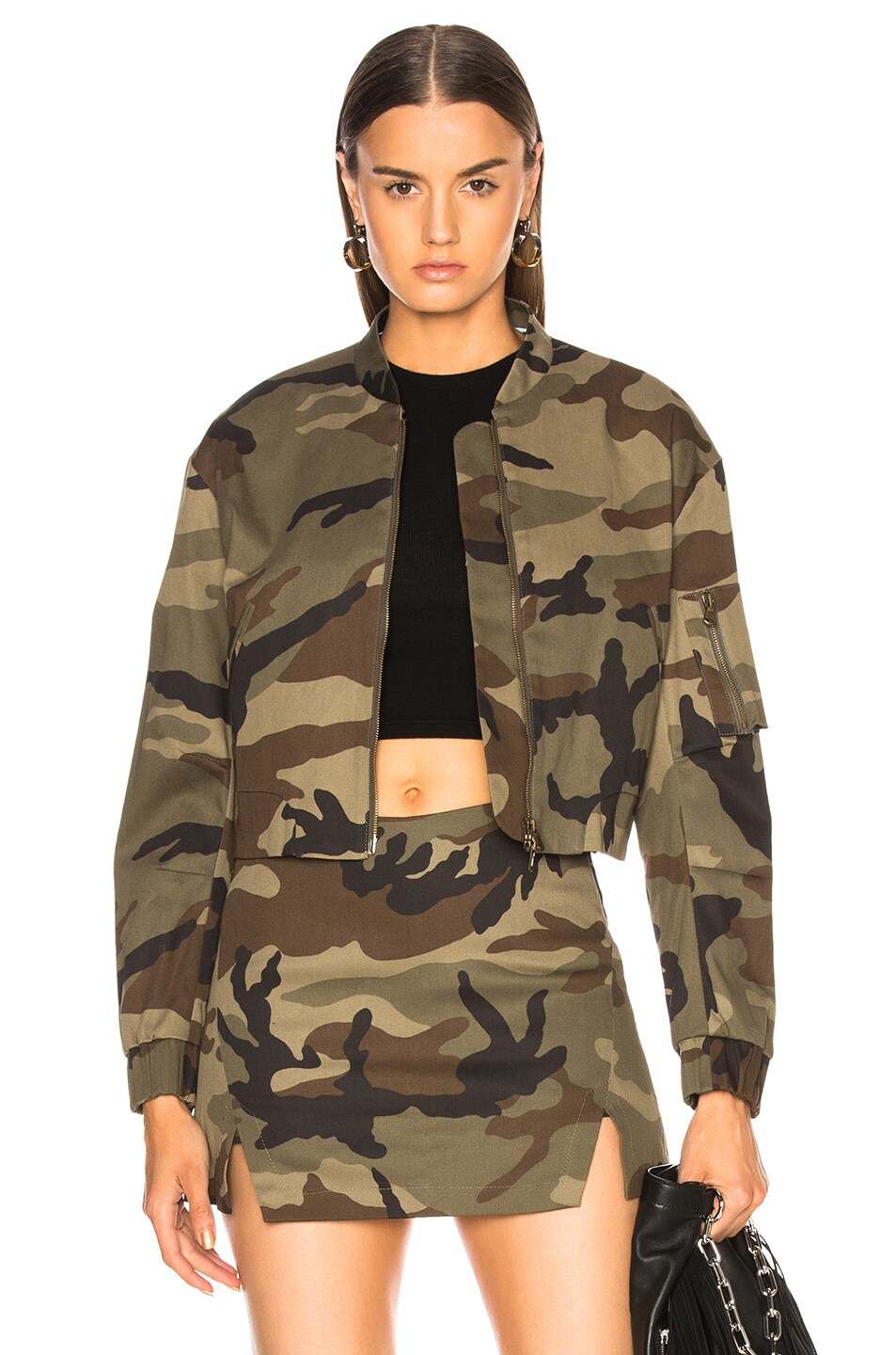 Image 1 of HISTORY REPEATS Bomber Jacket in Camo