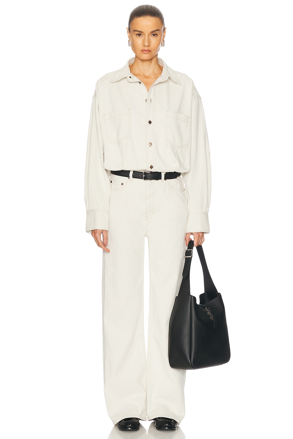 Tilda Straight Leg Jumpsuit in Cream