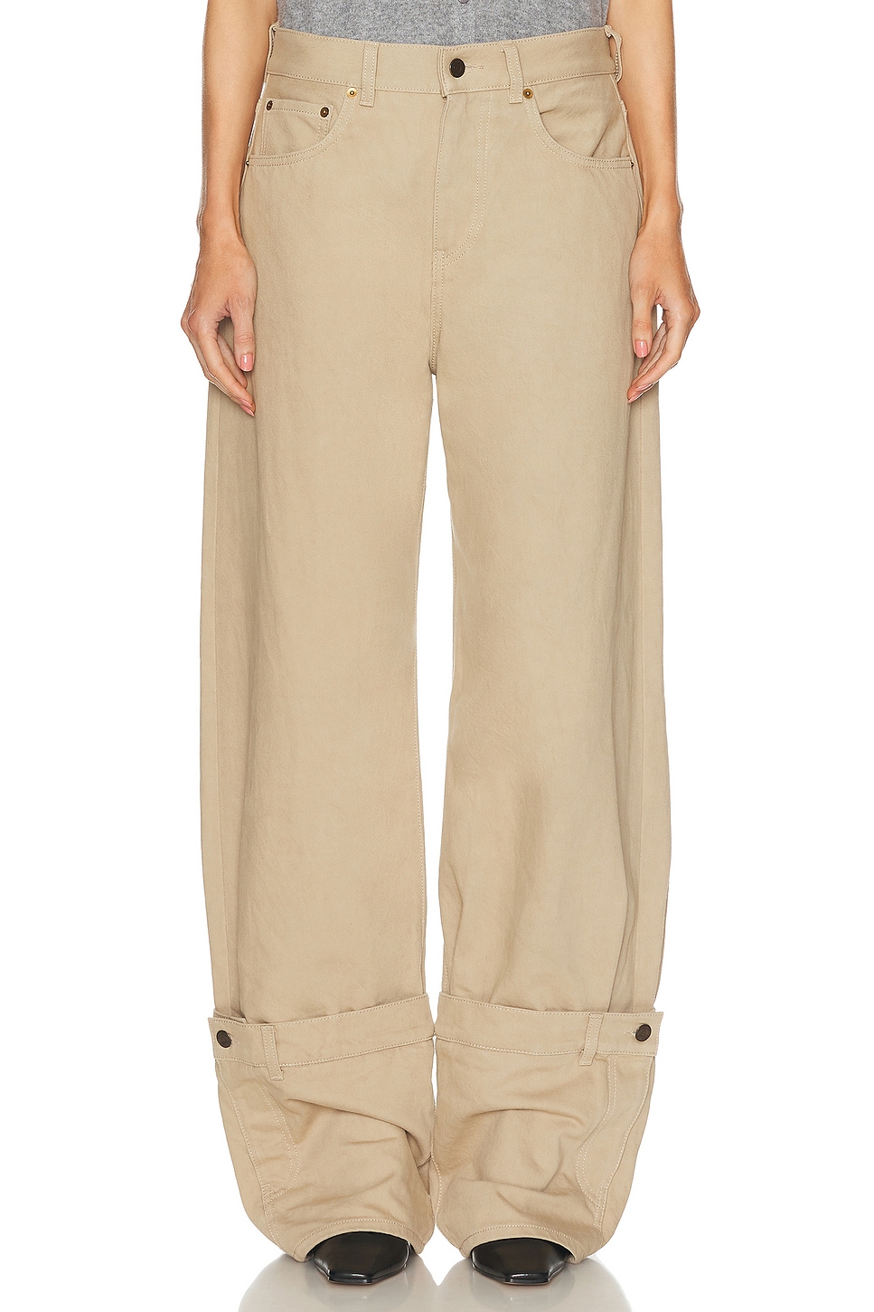 Image 1 of Haikure Hurley Bull-ley Wide Leg in Beige