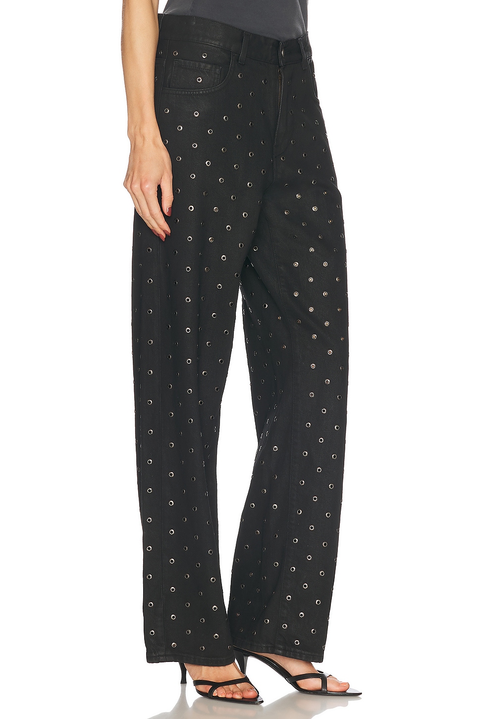 Shop Haikure Bonnie Straight Leg In Carbon Wash