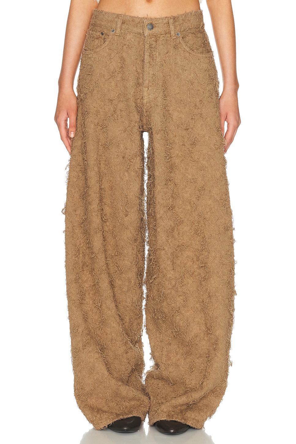 Haikure Bethany Fur Denim Pant In Brown