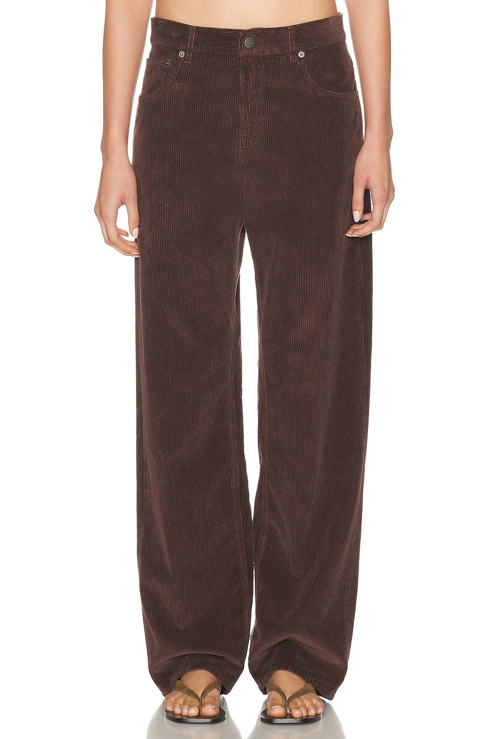 Image 1 of Haikure Bonnie Velvet Pant in Chocolate