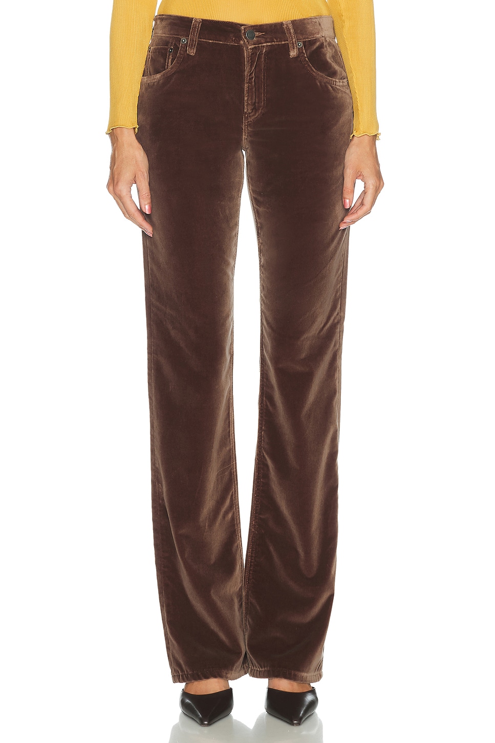 Haikure Carly Velvet Pant In Brown