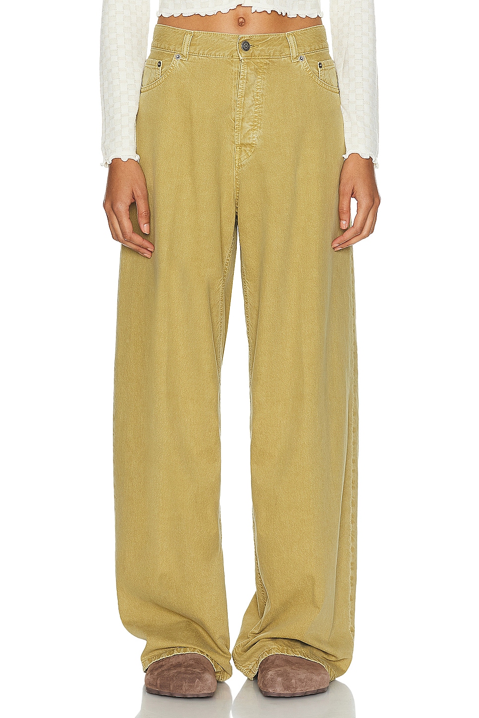 Image 1 of Haikure Bethany Twill Pant in Olive