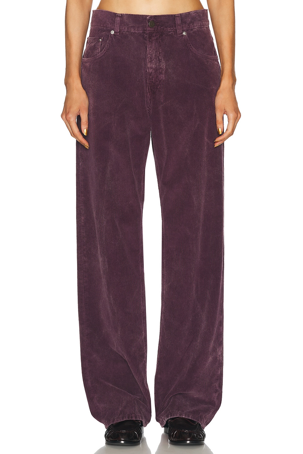 Shop Haikure Bonnie Velvet Vic Pant In Wine