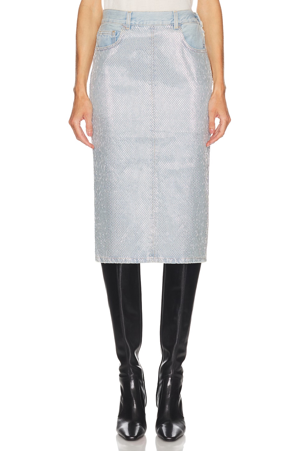 Image 1 of Haikure Kim Skirt in Stapled Blue