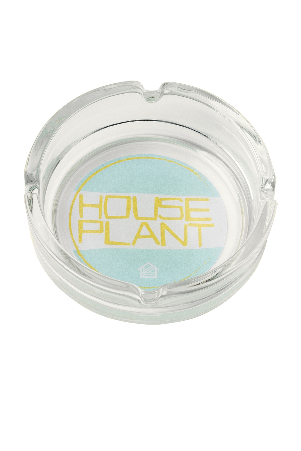 Image 1 of Houseplant Glass Ashtray in Blue Houseplant Logo