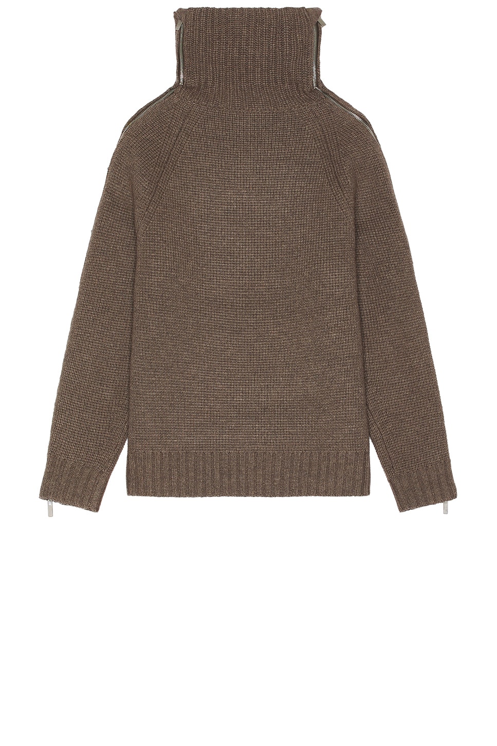 Image 1 of Helmut Lang Suitcase T Neck Sweater in Taupe Melange