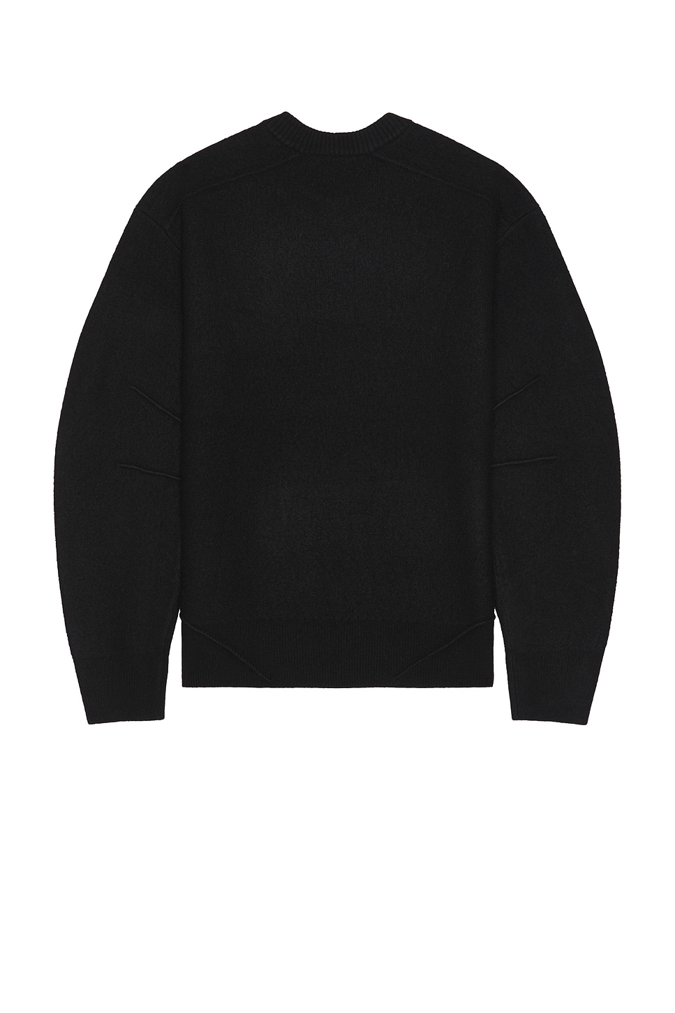 Helmut Lang Boiled Merino Wool Crewneck Sweater In Black