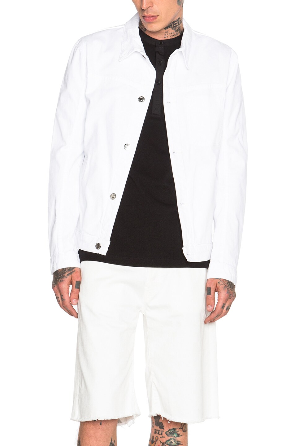 helmut lang white denim jacket