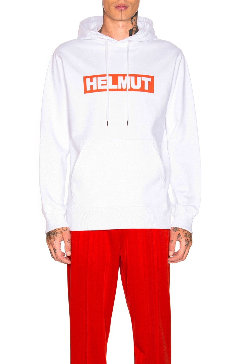 Image 1 of Helmut Lang Logo Hoodie in White