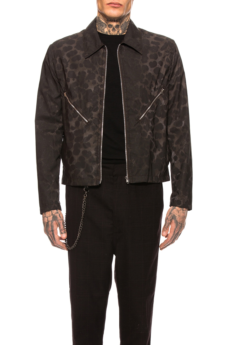 Image 1 of Helmut Lang Unlined 3M Classic Zip Jacket in Chocolate