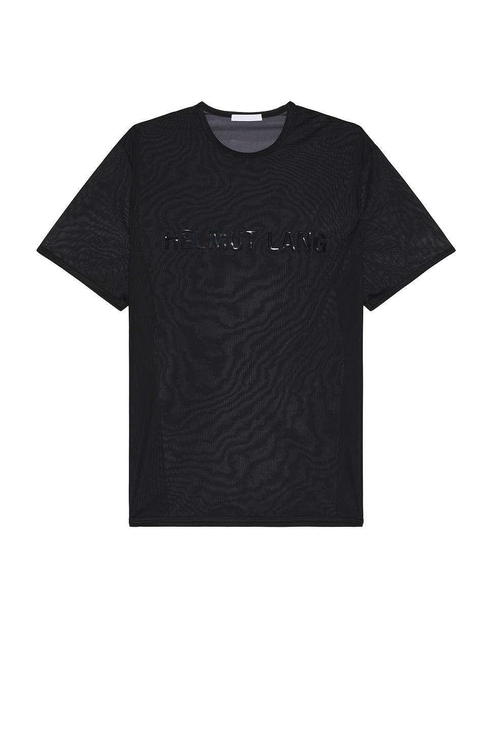 Image 1 of Helmut Lang Logo Chiffon T-shirt in Black